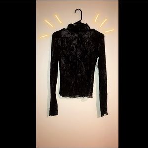 Lace turtle neck